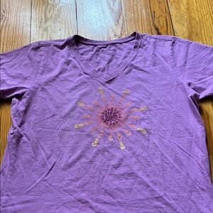 Life Is Good Women's Purple Sunburst Tee